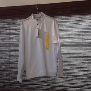 Callaway pullover men's white with gray accents M